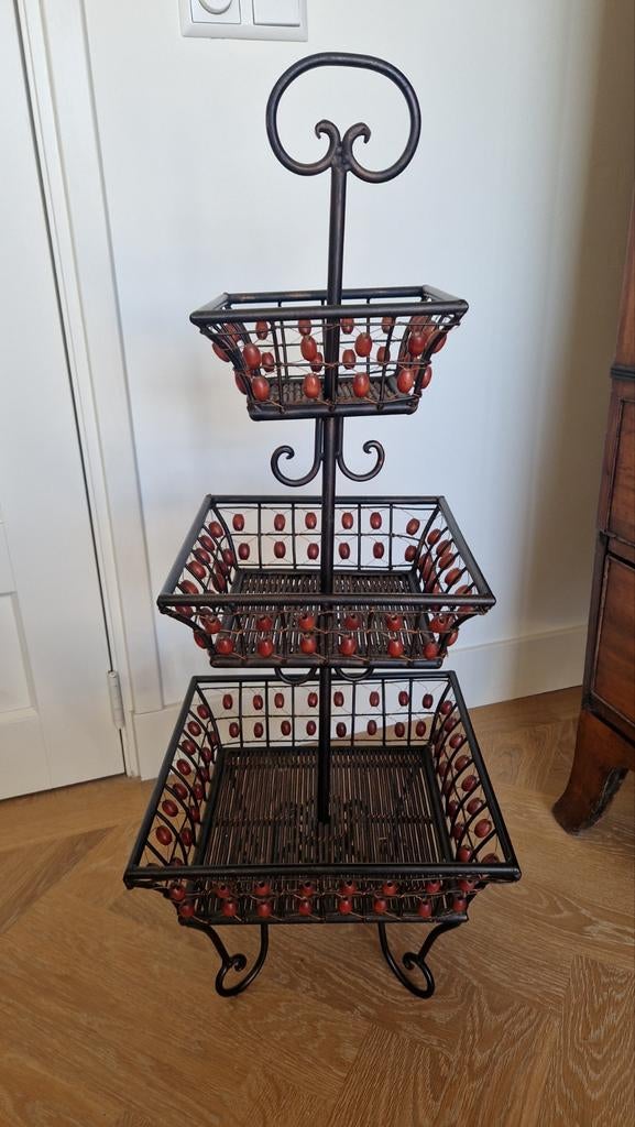 Etagere / Fruitmand 3-laags - 91 cm hoog, Huis en Inrichting, Woonaccessoires | Etagères, Ophalen, Gebruikt