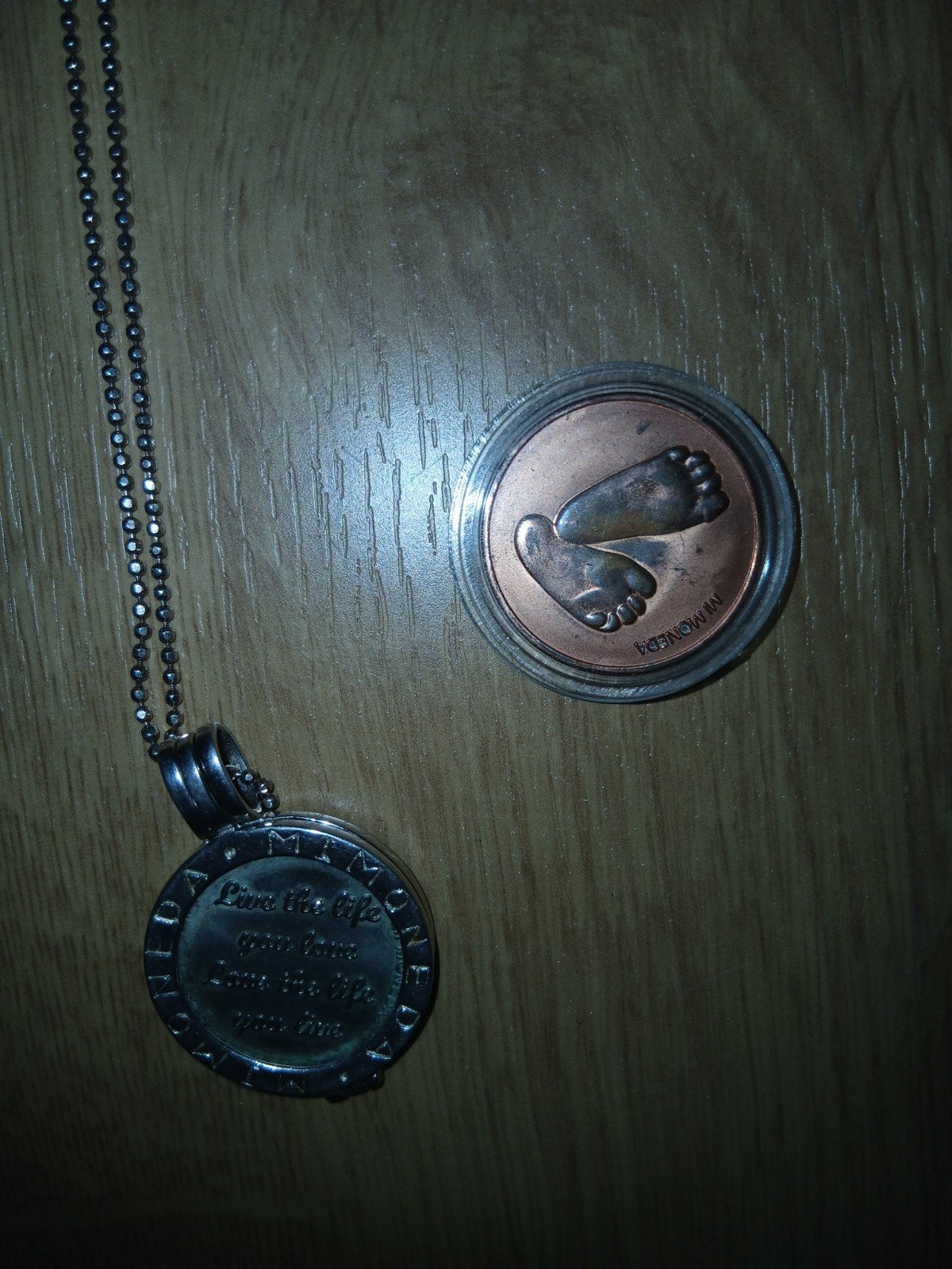 Mimoneda ketting met verwisselbare munten, Met hanger, Gebruikt, Ophalen of Verzenden, Zilver
