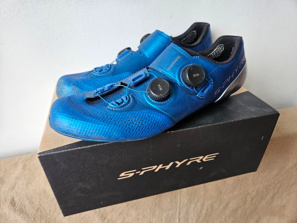Shimano SH-RC902 Racefiets schoenen S-Phyre blauw Maat 45,5, Ophalen of Verzenden, Gebruikt, Kleding