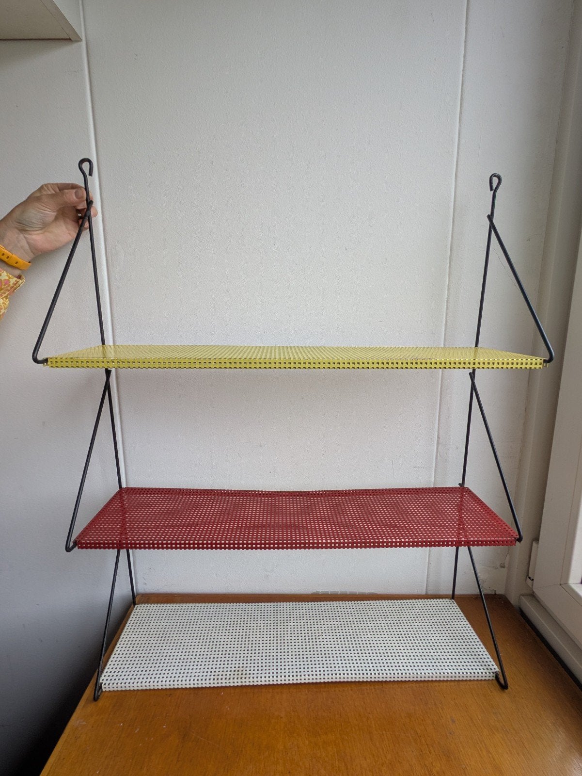 Vintage Pilastro Wandrek - geel wit rood, Huis en Inrichting, Ophalen