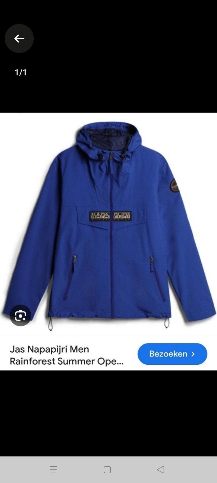 Napapijri Rainforest Open´s jas Maat S Unisex, Kleding | Heren, Ophalen of Verzenden, Maat 46 (S) of kleiner, Blauw, Napapijri