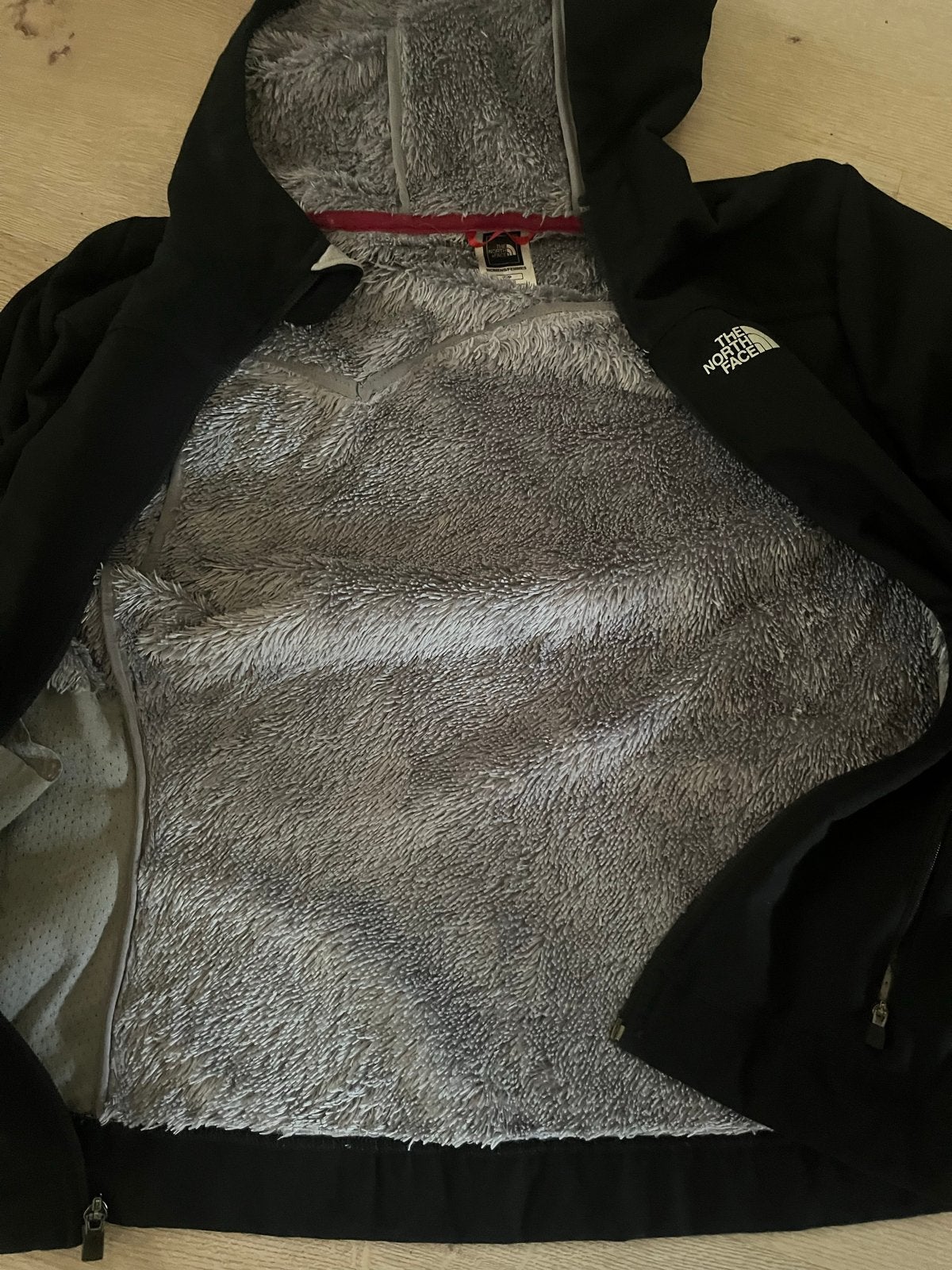 The North Face Zwarte Softshell Jas met Fleece Voering, Ophalen of Verzenden, Gedragen, Maat 36 (S), Zwart