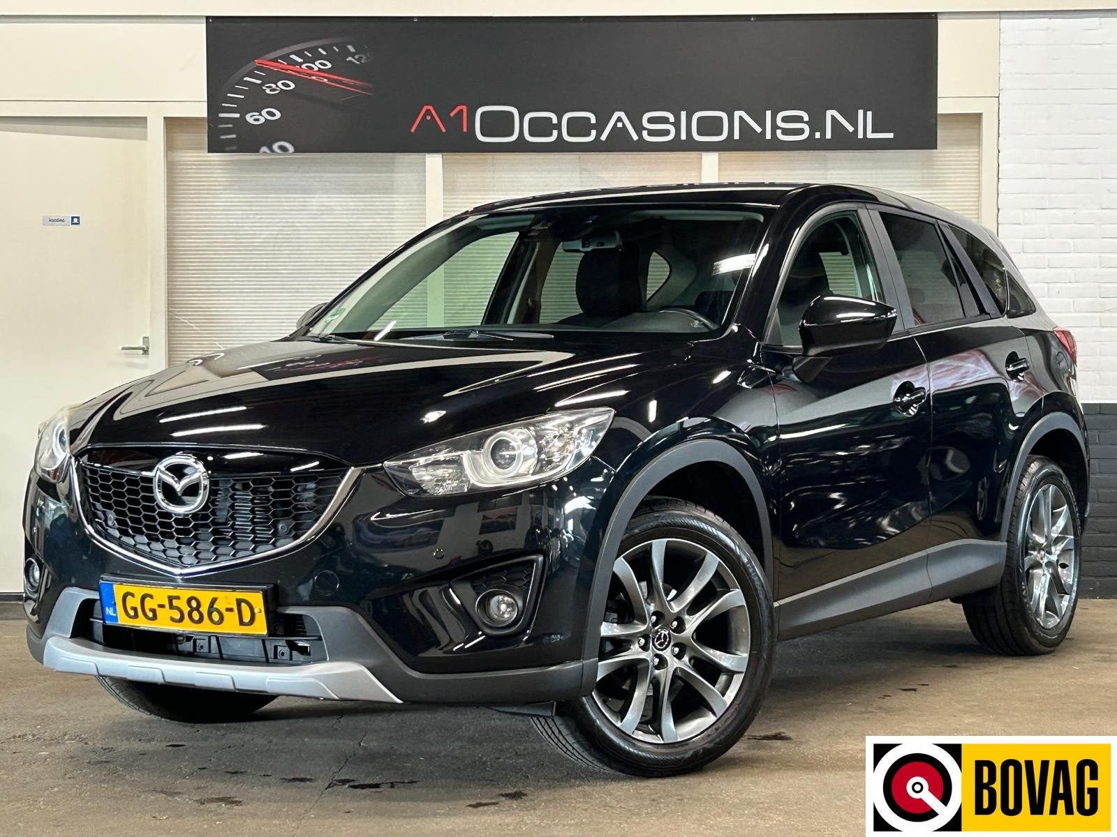 Mazda CX-5 2.0 4WD + NAVI + STOELVERWARMING ! (bj 2012), Auto's, Euro 5, Zwart, 160 pk, Zwart