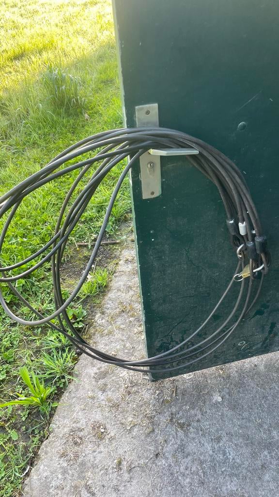 Set van 2 lange Kabelsloten met ABUS Hangsloten, Ophalen of Verzenden, Gebruikt, Kabelslot