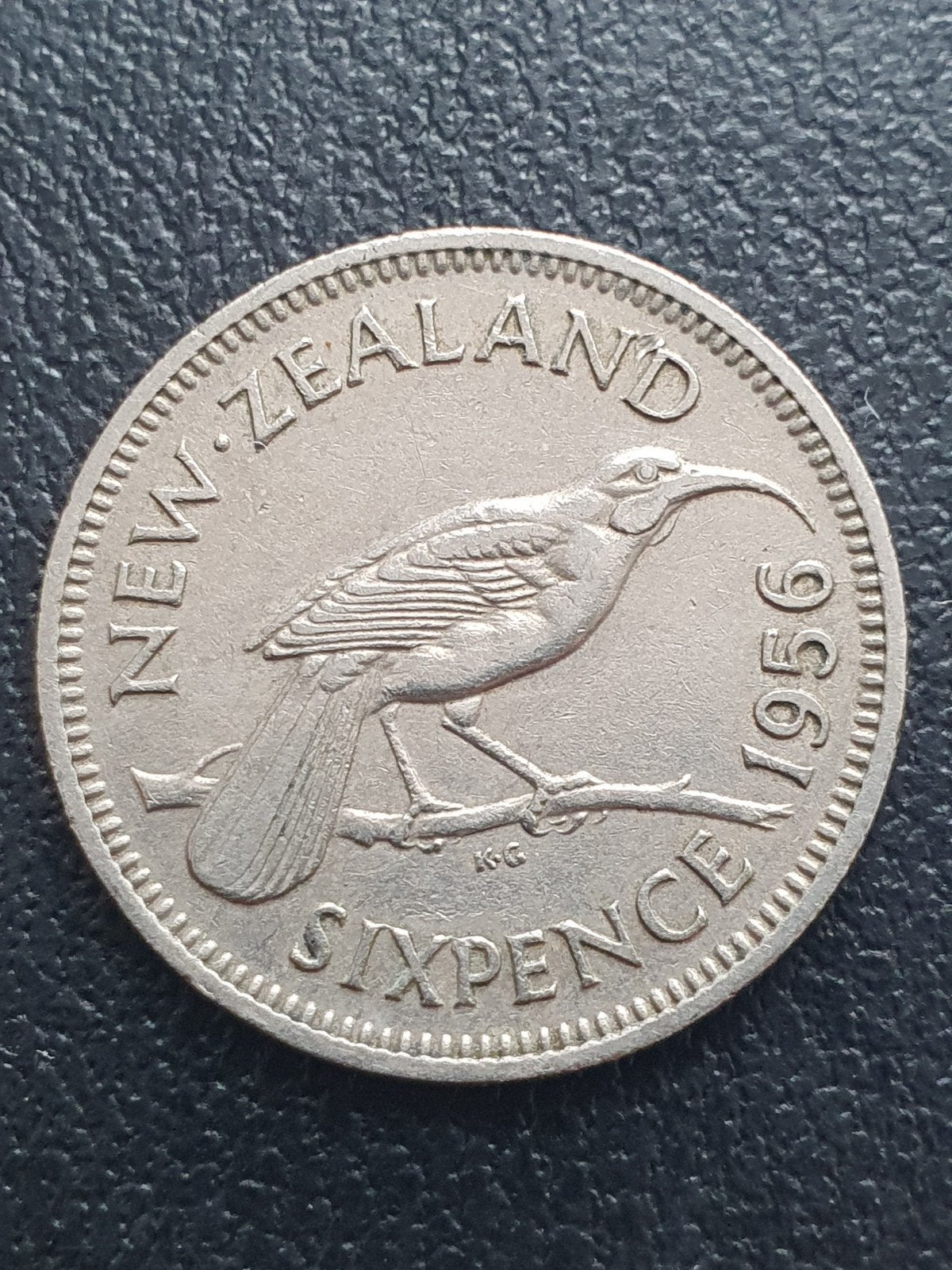 Six pence munt uit 1956 Nieuw Zeeland., Ophalen of Verzenden, Losse munt