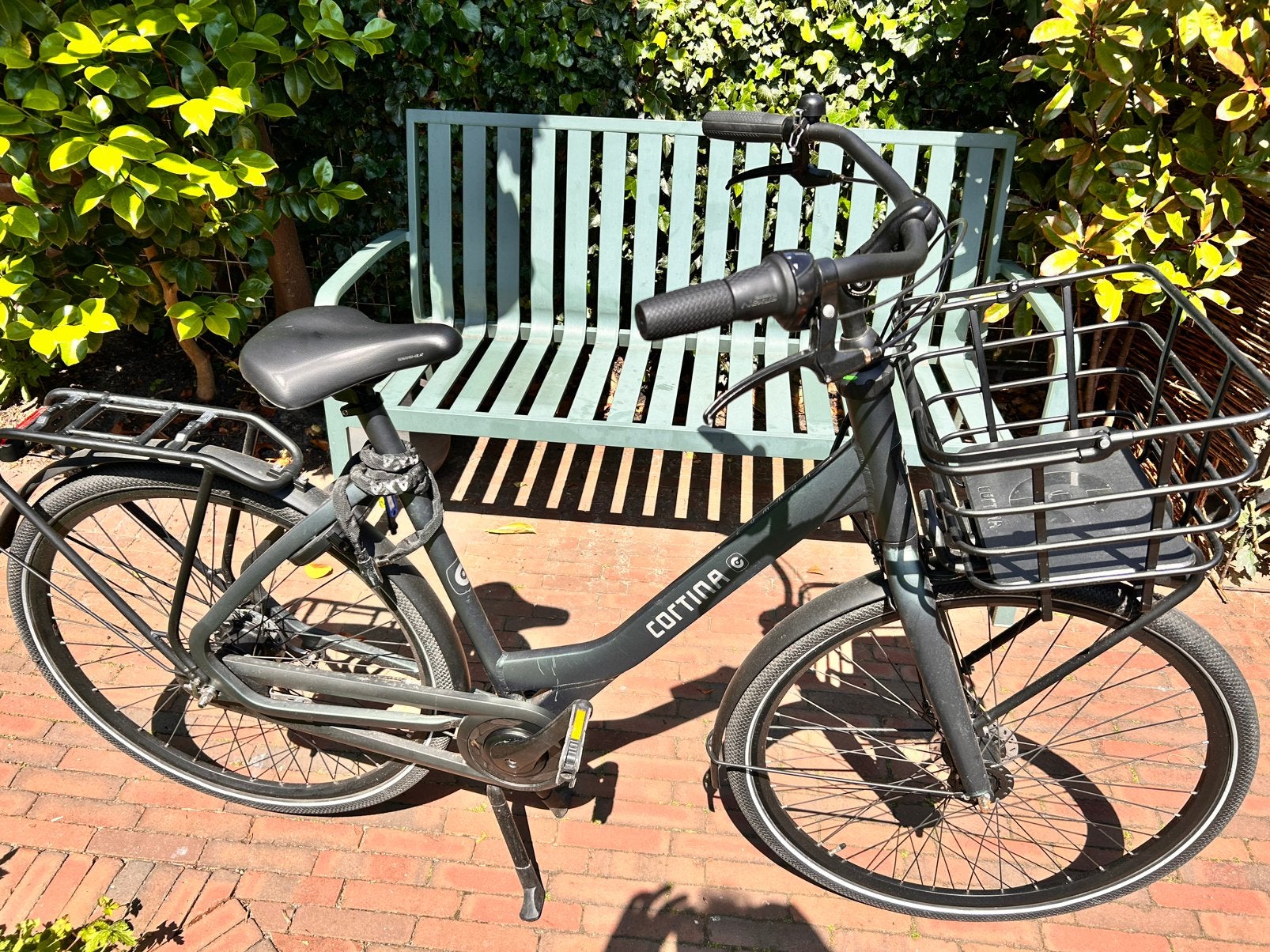 Cortina Common damesfiets mat groen, Versnellingen, 56 cm of meer, Zo goed als nieuw, Trommelrem