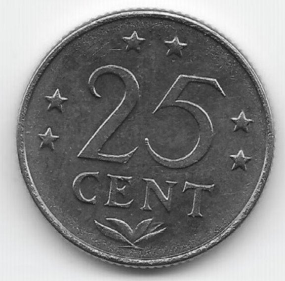 Nederlandse Antillen 25 cent 1976 KM# 11 (1), Verzenden, Midden-Amerika, Losse munt