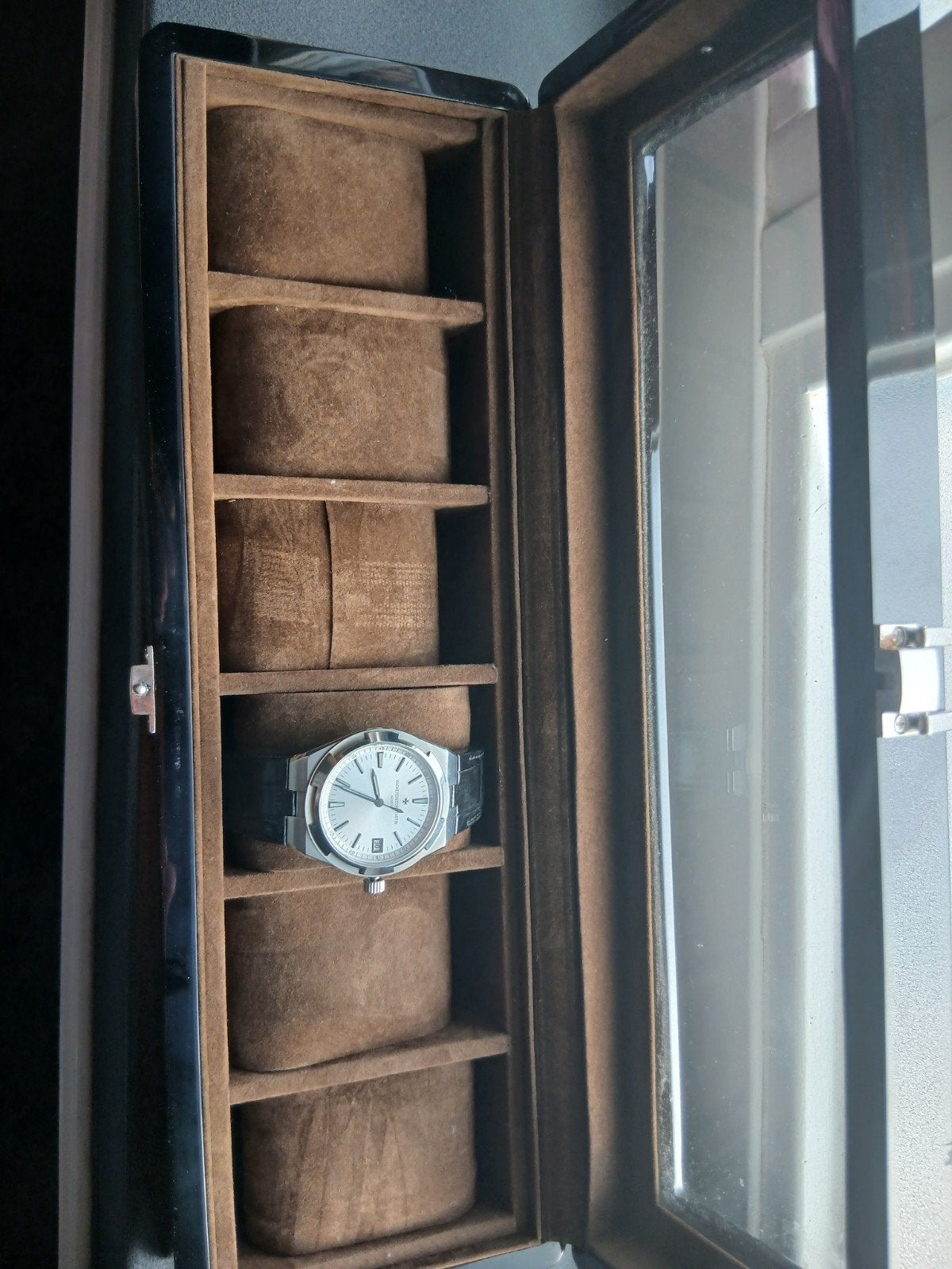 Luxueuze Horloge opberg box, Ophalen of Verzenden, Glas, Binnendeur, Minder dan 200 cm