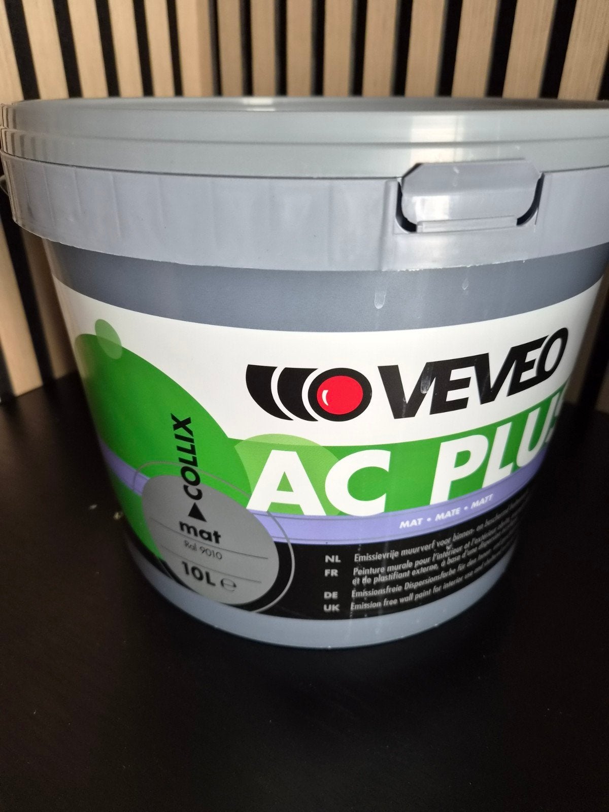 €50,-Veveo AC Plus Muurverf RAL 9010 Mat 10L, Ophalen, Nieuw, Overige typen