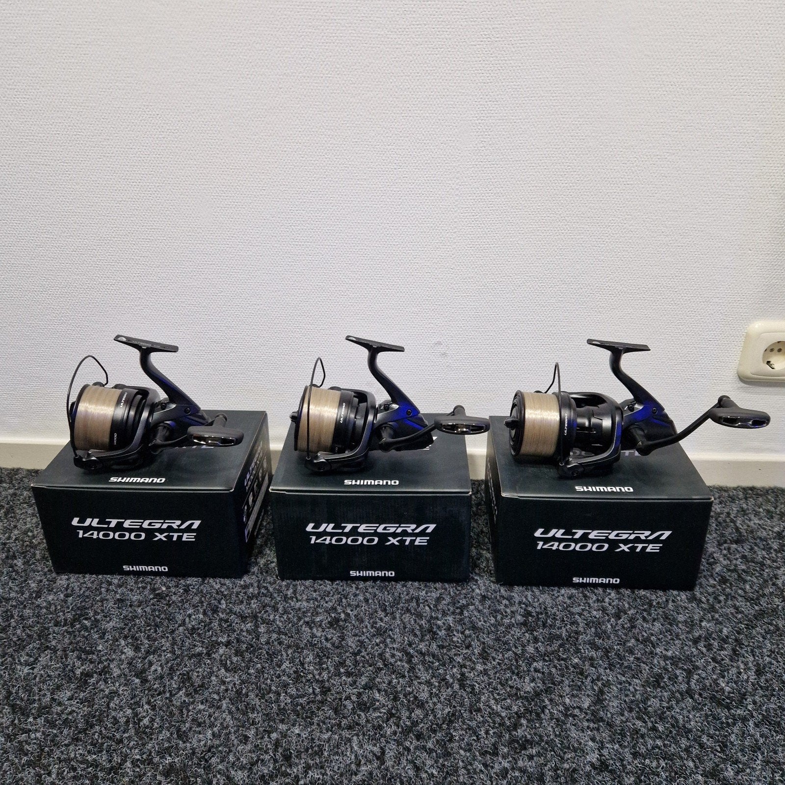 Zgan 3 Shimano Ultegra XTE 14000 Karpermolens vissen, Ophalen of Verzenden, Zo goed als nieuw, Molen