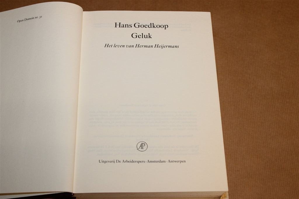 Geluk — Leven van Herman Heijermans door Goedkoop, Ophalen of Verzenden, Gelezen
