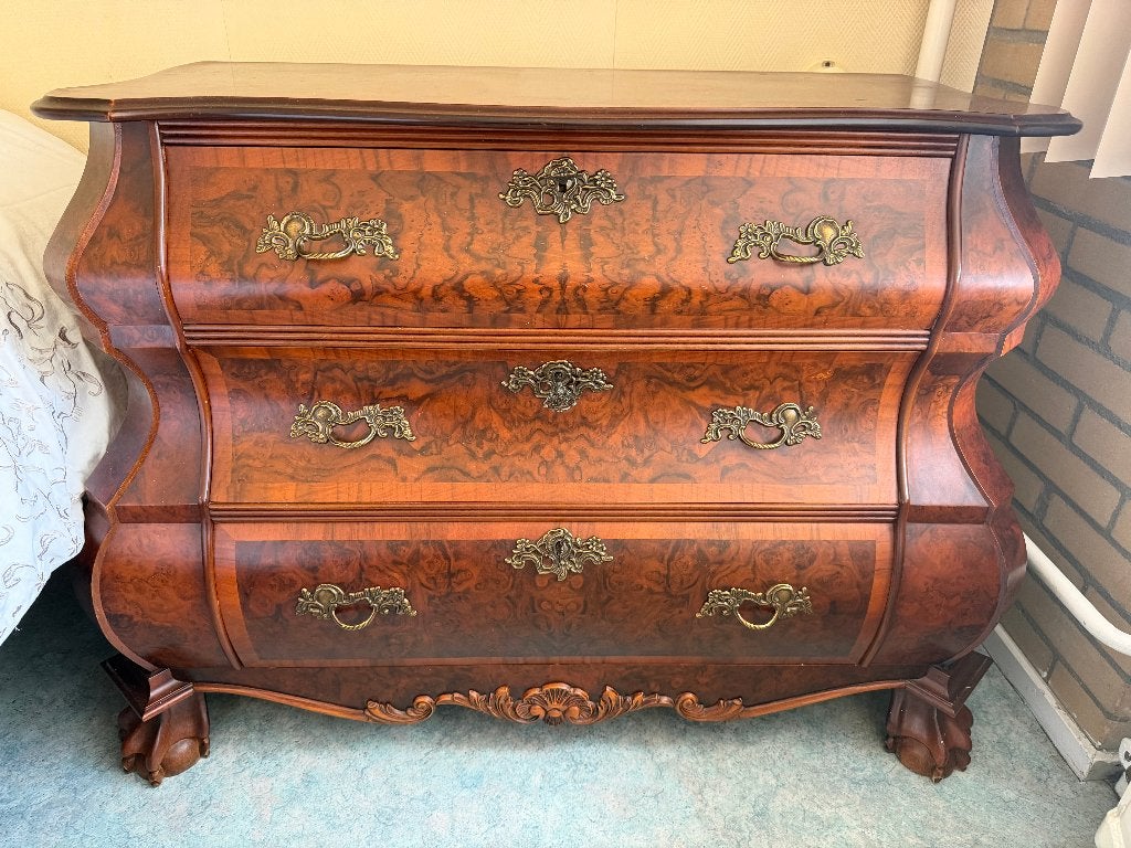 prachtige Bombe-ladekast (Bombay-chest), Ophalen, Overige materialen, 50 tot 100 cm, Zo goed als nieuw