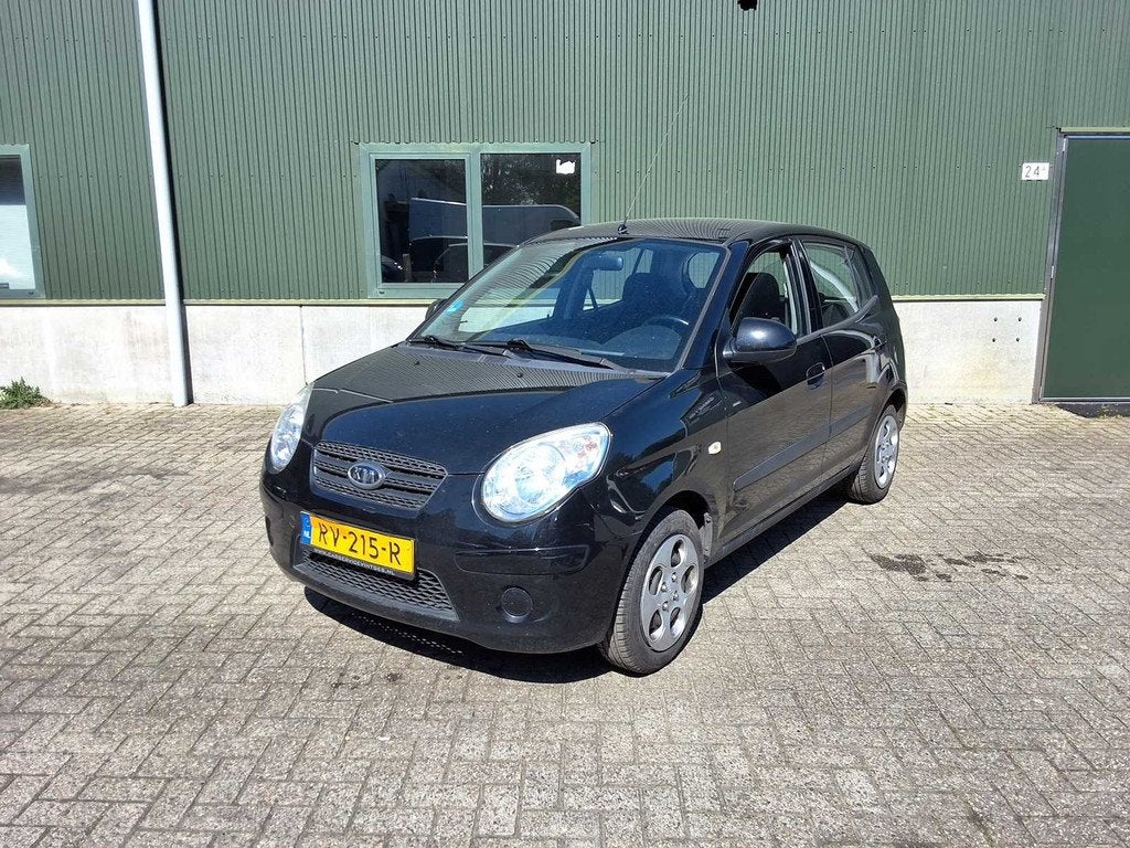 Kia - 2009 - Picanto - 1.1 Fifteen - Personenauto, Auto's, Gebruikt, 4 cilinders, Zwart, Handgeschakeld
