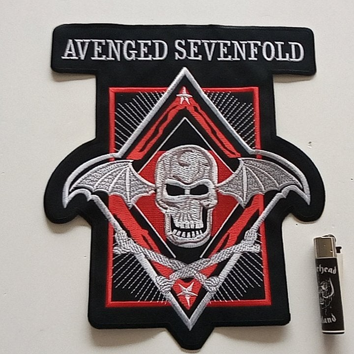 Avenged Sevenfold prachtige  shaped backpatch 24 x 28 cm, Verzenden, Nieuw, Kleding