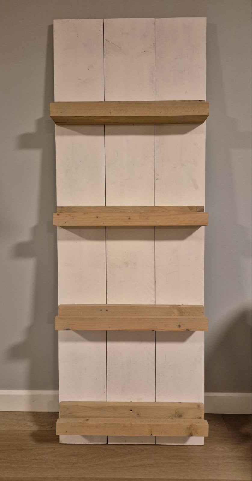 Steigerhouten wandmeubel / wandbord hout, Ophalen, Zo goed als nieuw