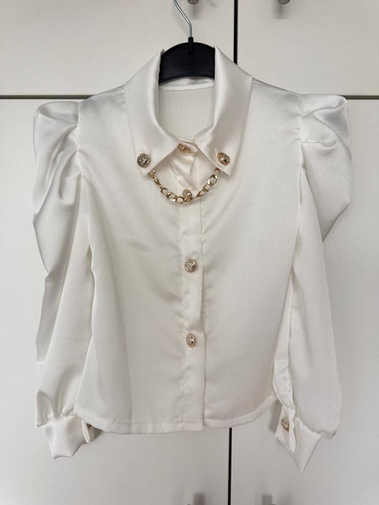 Witte blouse Draakjes & Boefjes 98/104 NIEUW, Meisje, Overhemd of Blouse, Nieuw, Ophalen of Verzenden