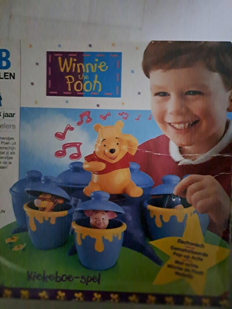 Winnie de Poeh Kiekeboe-spel - Elektronisch Pop-up Actie, Ophalen of Verzenden, Gebruikt, Jongen of Meisje