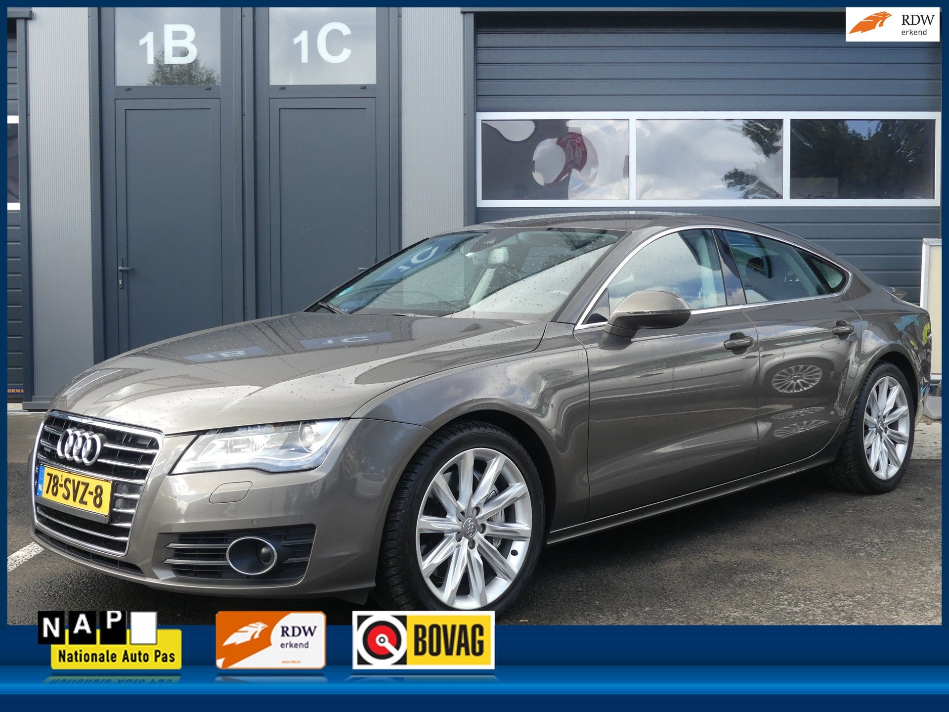 Audi A7 Sportback 3.0 TFSI 300pk quattro ECC Leder Bose Navi, Gebruikt, Zwart, 2995 cc, 4 stoelen