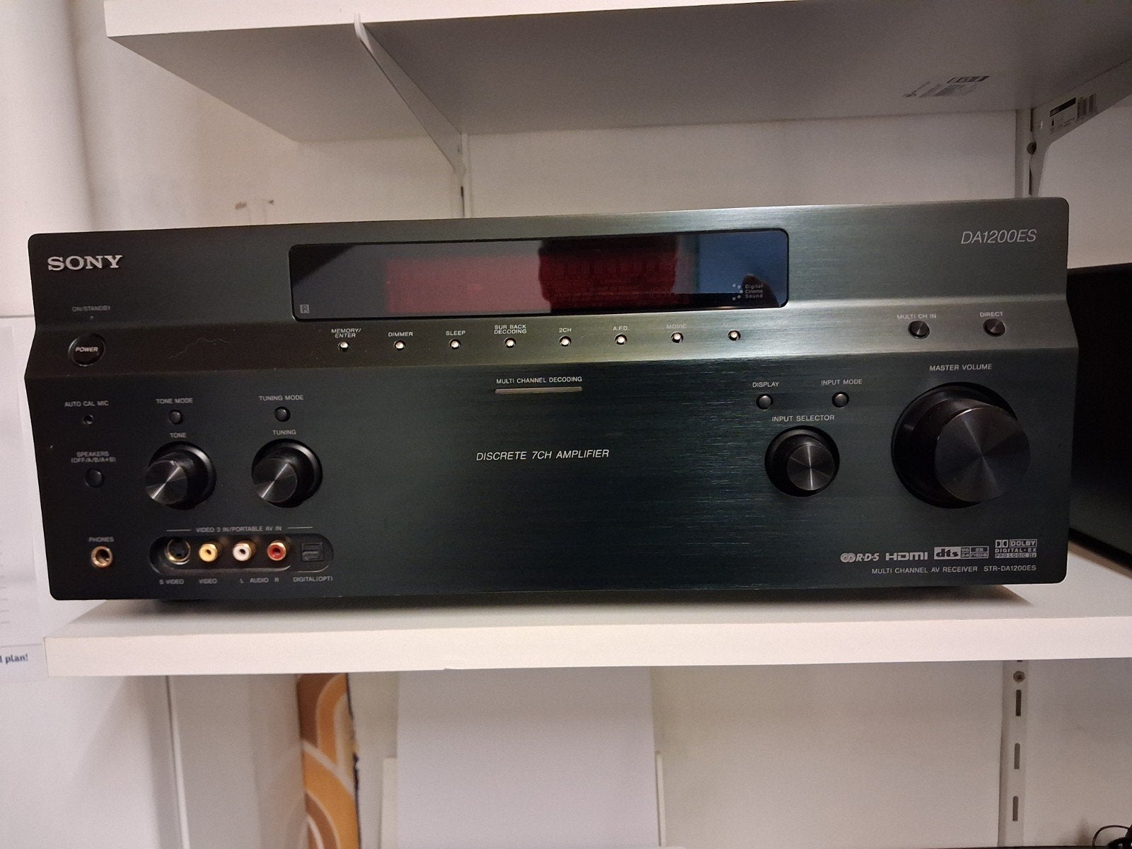 Sony STR-DA1200ES AV-receiver, Ophalen, Gebruikt, Sony, 120 watt of meer