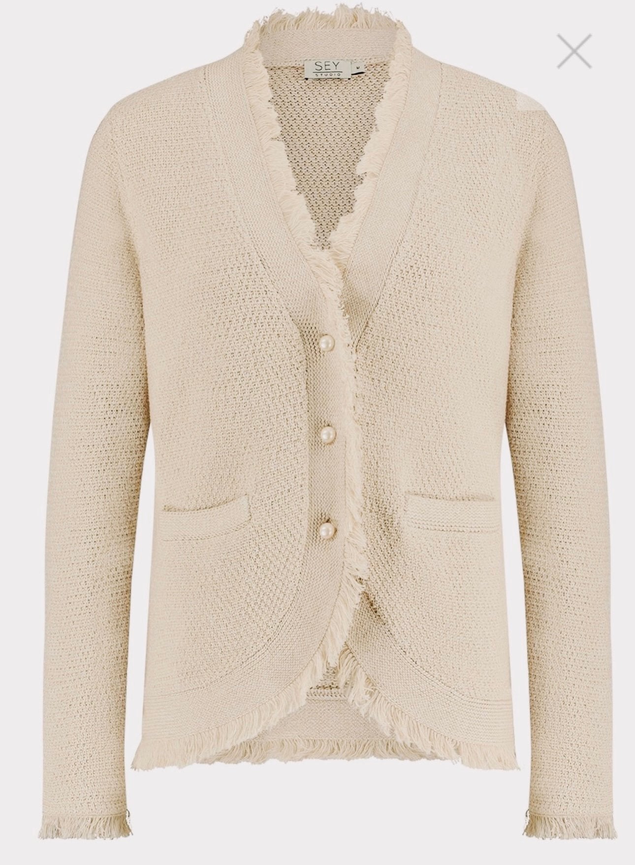 Purdey Sey Studio mt M 100% katoenen vestje in zand, Kleding | Dames, Verzenden, Zo goed als nieuw, Maat 38/40 (M), Beige