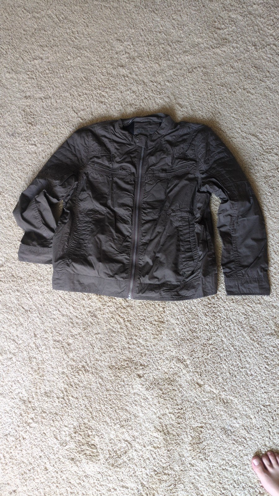 Mooie heren zomerjas Angelo Litrico maat L, Ophalen, Maat 52/54 (L), Bruin, Angelo Litrico