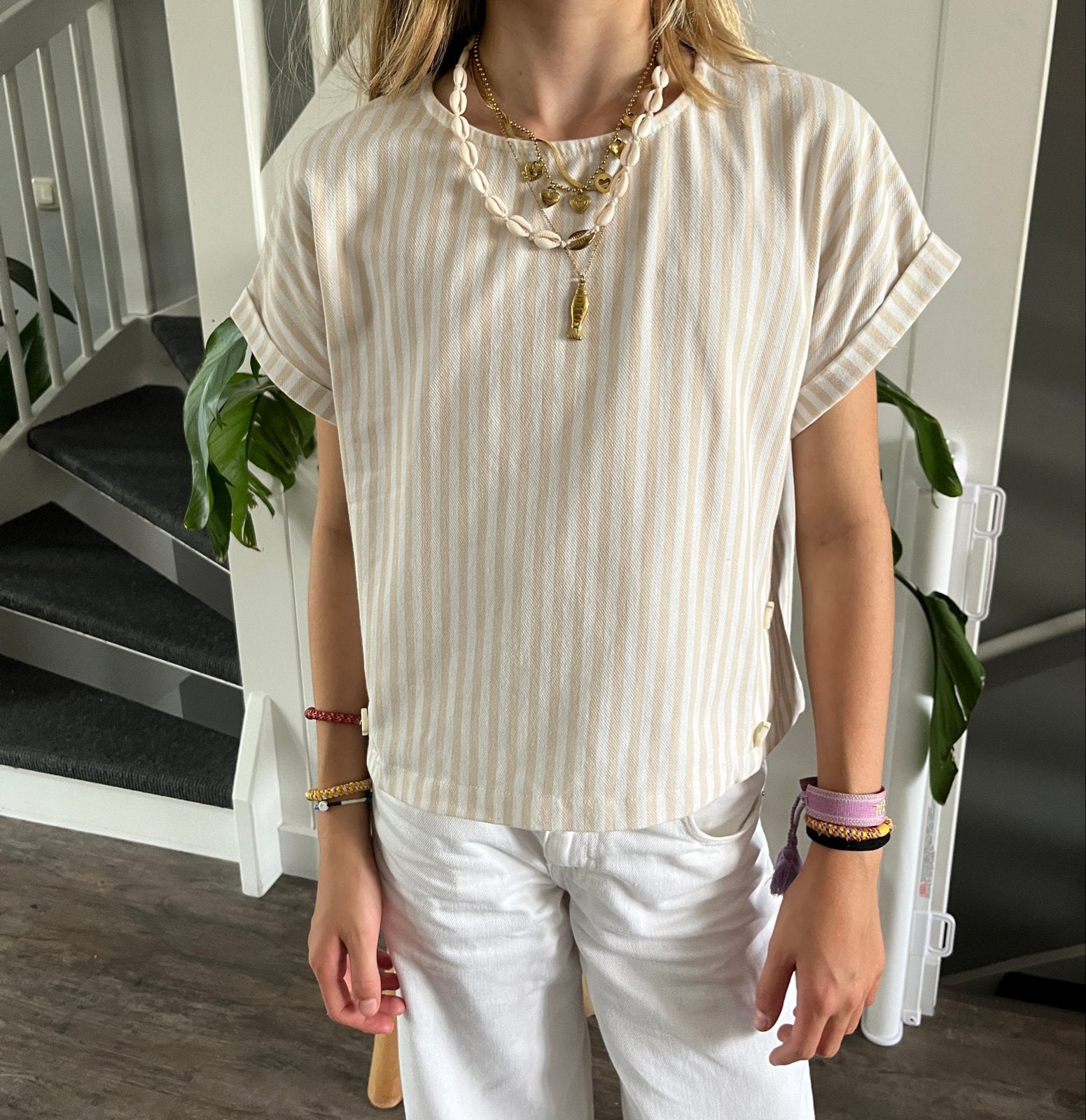 Gestreepte shirt Zara 146 - Zo goed als nieuw, Ophalen of Verzenden, Zo goed als nieuw, Meisje