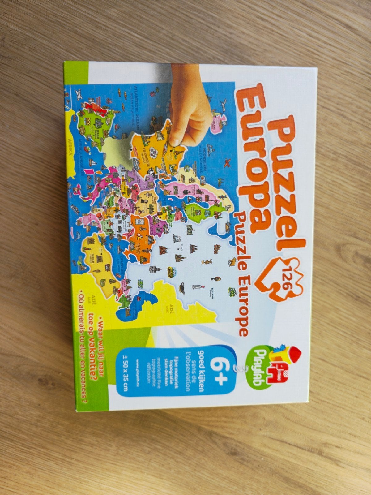 Playlab Puzzel Europa 126 stukjes, Ophalen, Meer dan 50 stukjes, Nieuw, 6 jaar of ouder