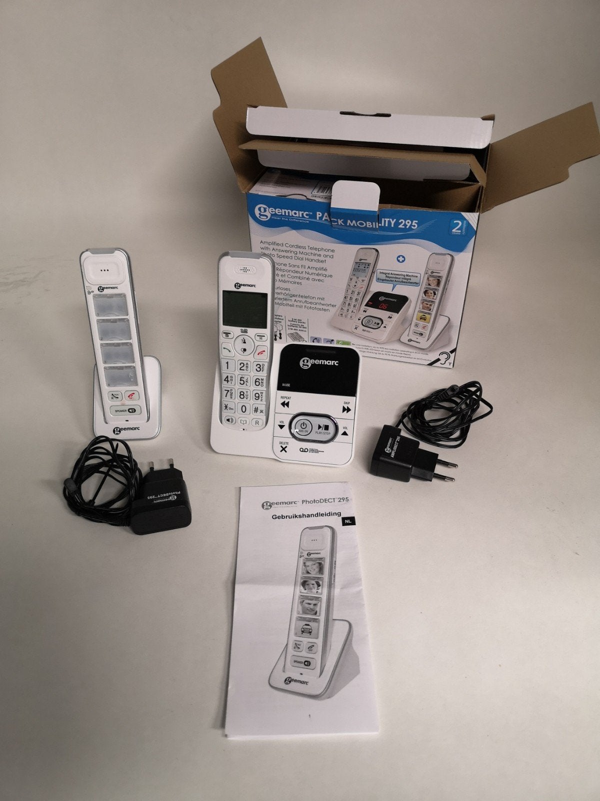 Geemarc Pack Mobility 295 - Draadloze Telefoonset, Ophalen of Verzenden, Zo goed als nieuw, 2 handsets
