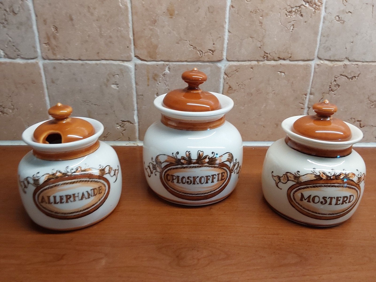 Vintage Zenith Gouda Aardewerk Keukenset - Diverse Items, Ophalen of Verzenden
