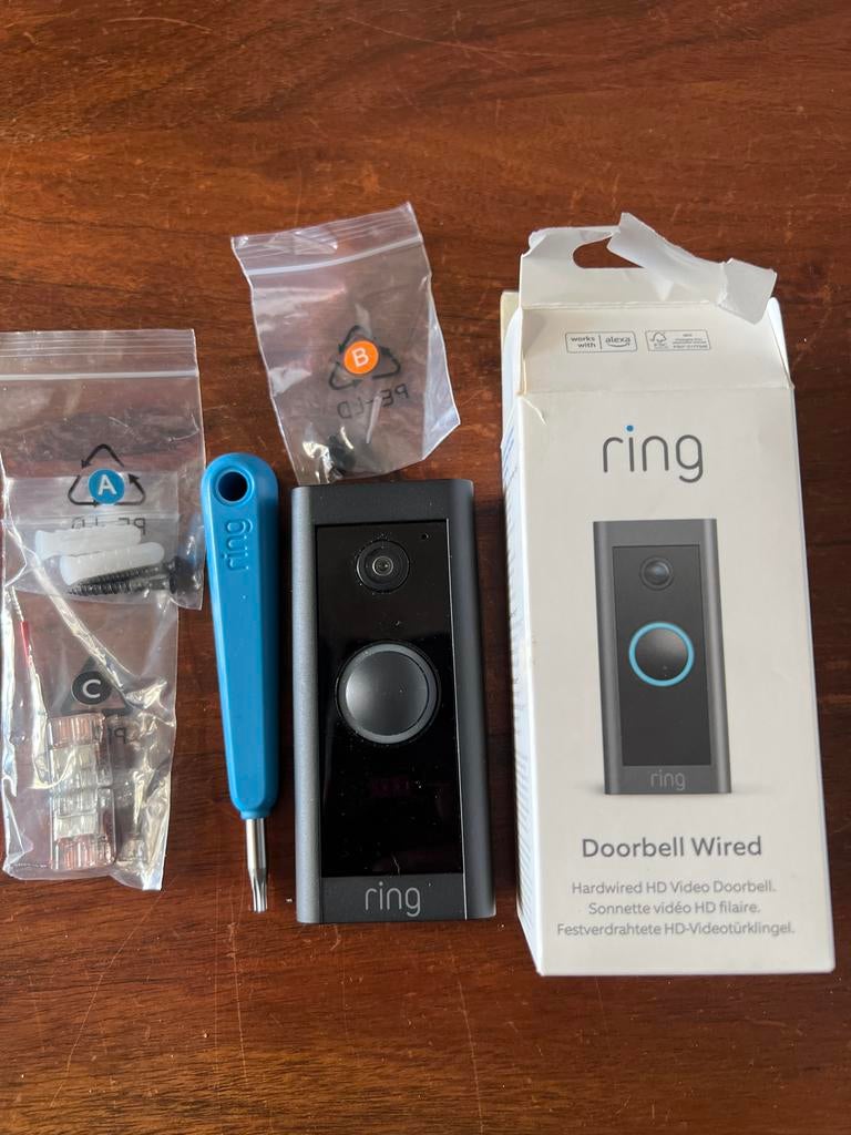 Ring Video Deurbel Wired - Nieuw in doos, Huis en Inrichting, Deurbellen, Ophalen, Zo goed als nieuw
