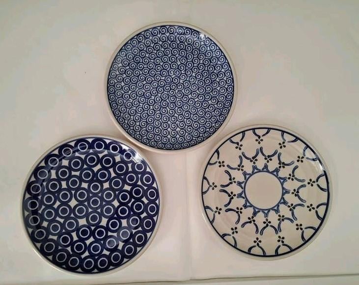 3 bunzlau gebaksbordjes - 16 cm - als nieuw, Huis en Inrichting, Keuken | Servies, ., Keramiek, Ophalen of Verzenden, Zo goed als nieuw