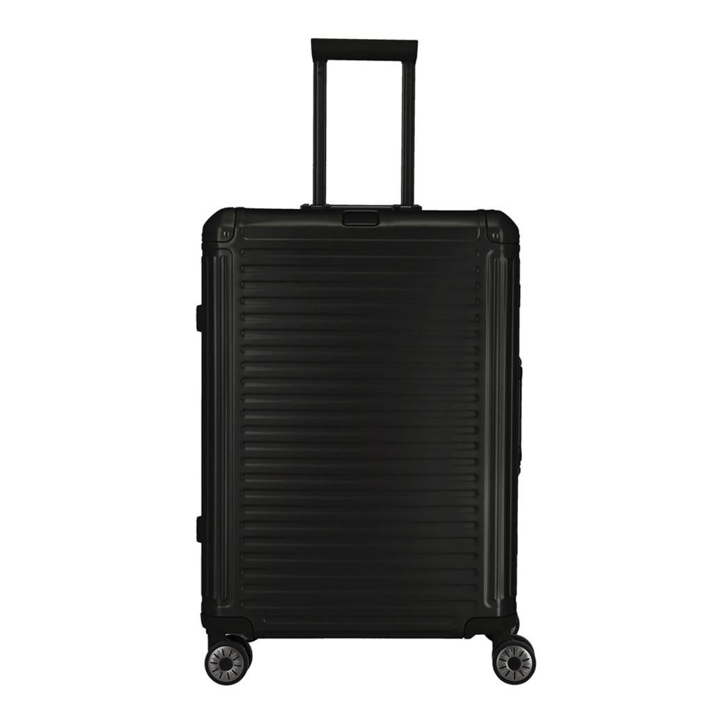Travelite silver koffer Next 2.0 M 67 NIEUW black / zwart, 45 tot 55 cm, Nieuw, Ophalen of Verzenden, Metaal