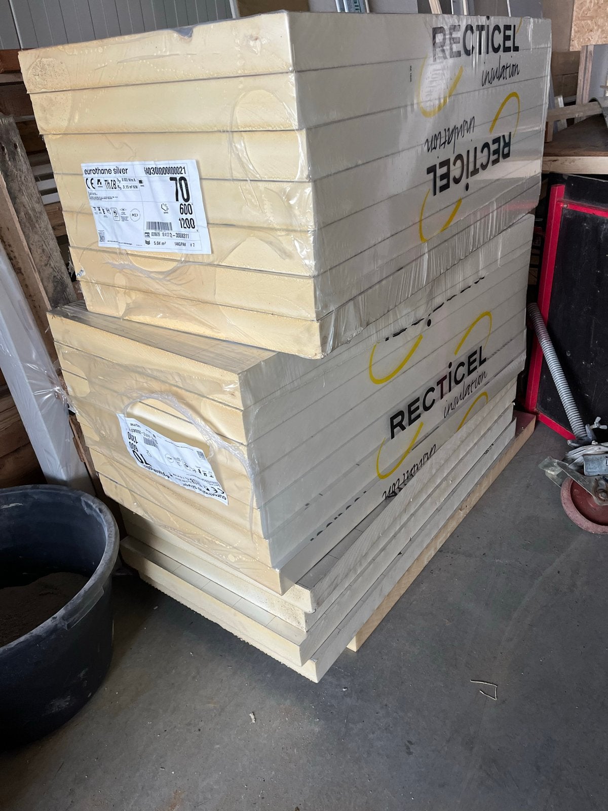 Recticel Eurothane Silver isolatieplaten 70mm, Doe-het-zelf en Verbouw, Isolatie en Afdichting, Ophalen, 4 tot 8 cm, 10 tot 15 m²