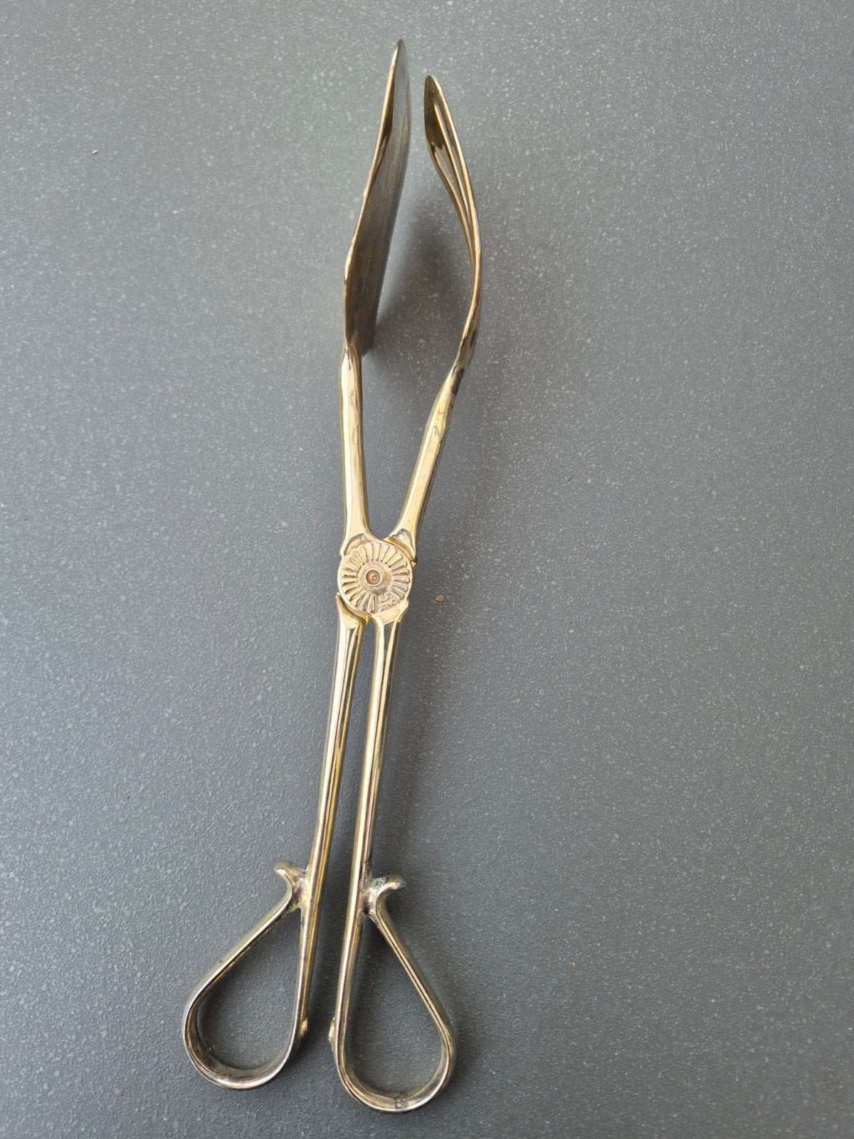 Antieke zilveren gebakstang met bloemmotief E.P.zinc, Antiek en Kunst, Ophalen of Verzenden