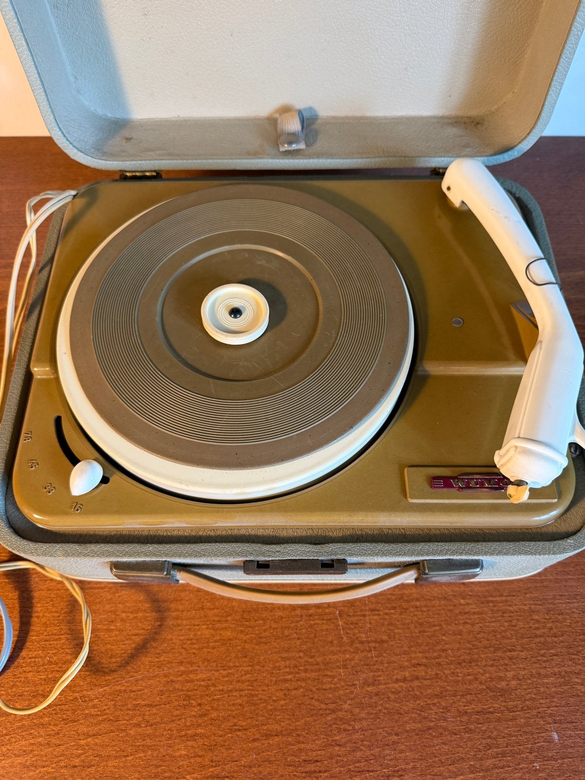 Vintage Wumco Platenspeler in Koffer - Draagbaar, Ophalen of Verzenden, Gebruikt, Platenspeler, Overige merken