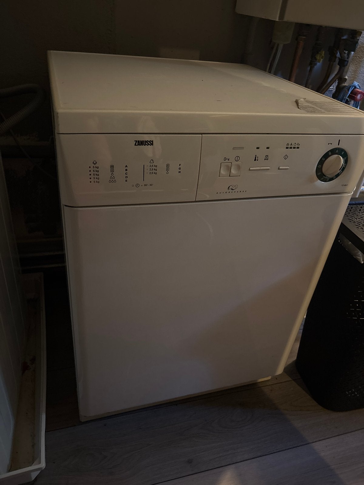 Zanussi wasdroger 60x75 cm, werkt via stopcontact, Witgoed en Apparatuur, Wasdrogers, Ophalen, Gebruikt, Minder dan 85 cm, 4 tot 6 kg