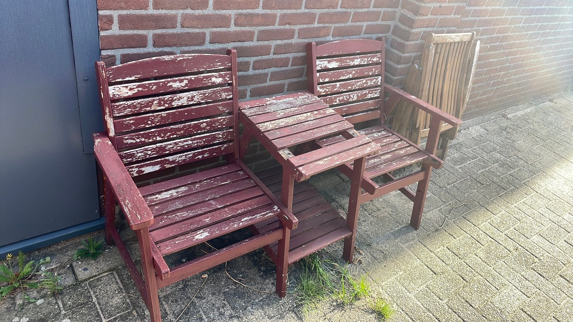 Tuinbank, Tuin en Terras, Tuinsets en Loungesets, Gebruikt, Bank, Hout, Ophalen