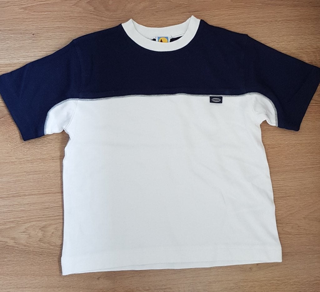 Gymboree t-shirt wit/navy maat 98 *NIEUW* (0338) a, Kinderen en Baby's, Kinderkleding | Maat 98, Gymboree, Nieuw, Ophalen of Verzenden