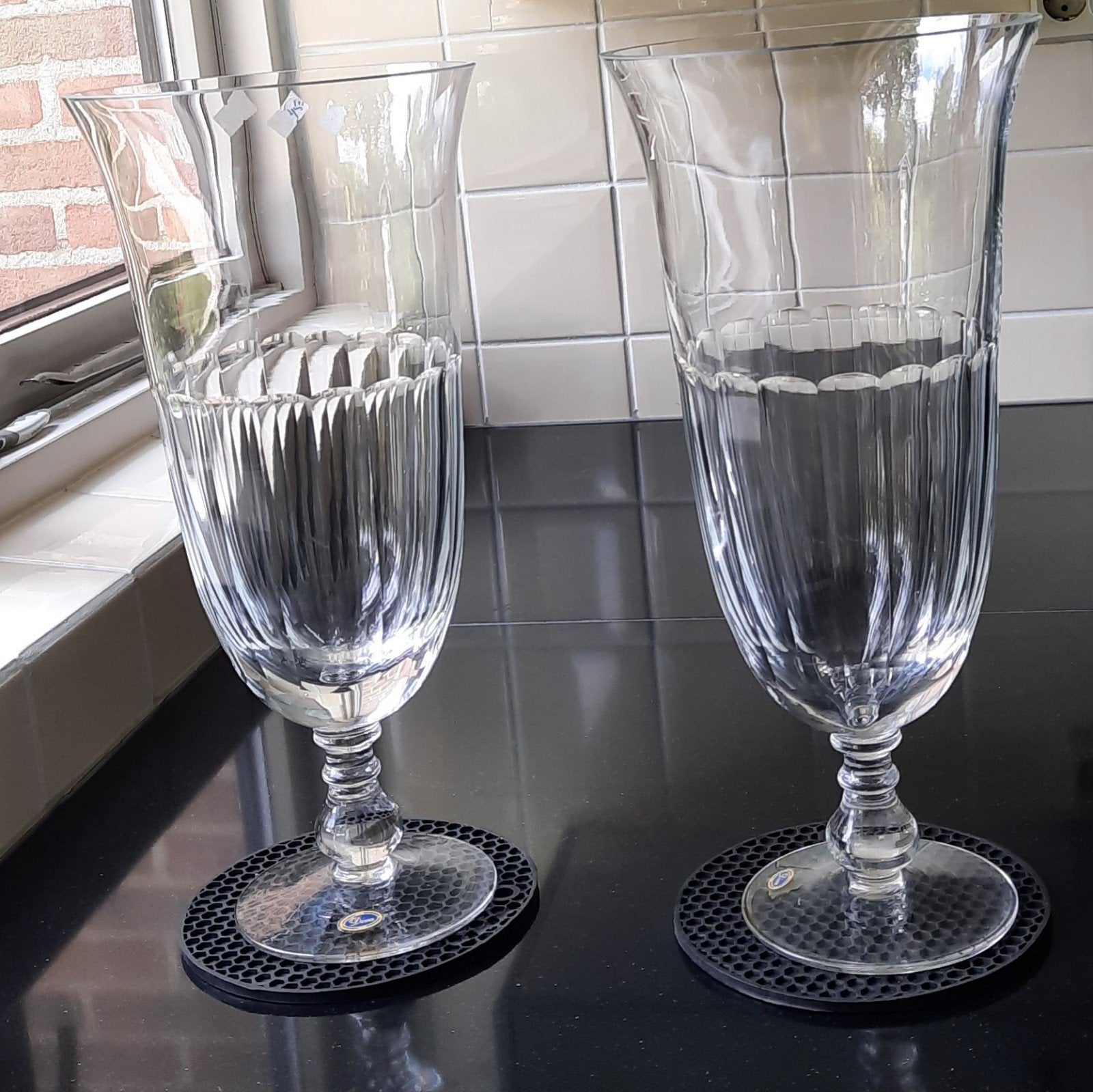 Prachtige Diva hoge vazen,  Nieuw uit de winkelvoorraad, Overige kleuren, Nieuw, Ophalen of Verzenden, Glas
