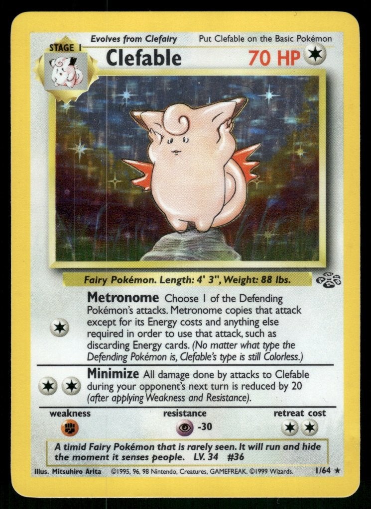 Clefable 1/64 - Jungle (NM), Hobby en Vrije tijd, Verzenden, Gebruikt