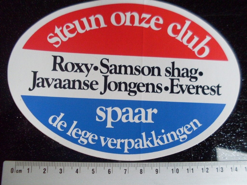 2x sticker roxy samson shag javaanse jongens everest NL, Verzenden, Zo goed als nieuw, Merk