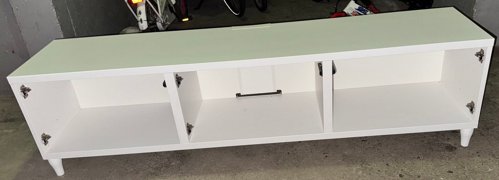 Tv-meubel met 3 deur goede staat Ikea BESTÅ wit 180x42x38 cm, 150 tot 200 cm, Ophalen of Verzenden, Zo goed als nieuw, Minder dan 100 cm