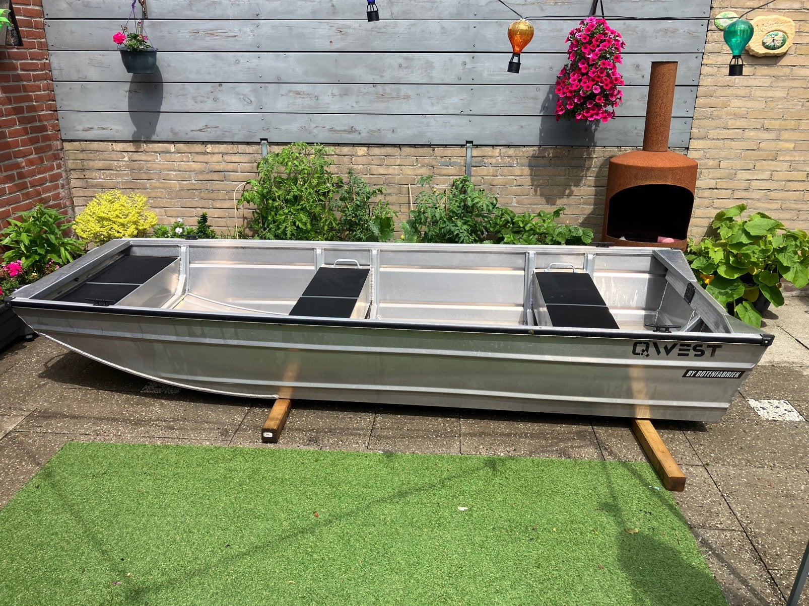 Qwest F330 aluminium platbodem TE KOOP, Watersport en Boten, Platbodems, Ophalen, Zo goed als nieuw, Aluminium