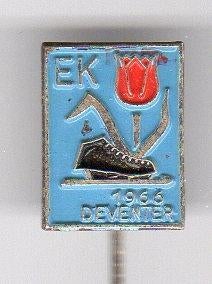 Speldje EK SCHAATSEN DEVENTER 1966 (A9), Ophalen of Verzenden, Gebruikt, Overige onderwerpen
