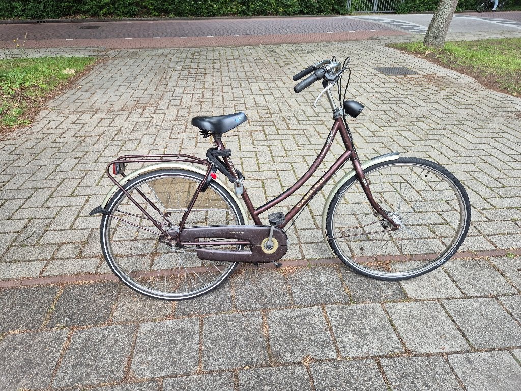 Damesfiets Cumberland 57 cm., Gebruikt, 56 cm of meer, Trommelrem, Ophalen