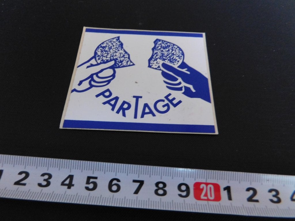 sticker PARTAGE, Ophalen, Zo goed als nieuw