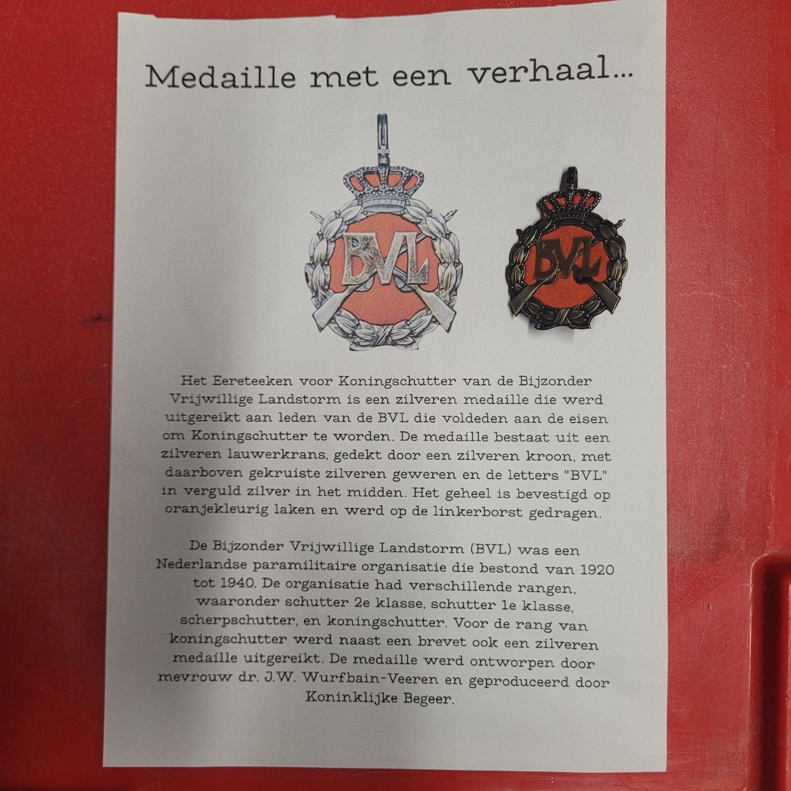 BVL Medaille naslag, Ophalen, Landmacht, Nederland, Lintje, Medaille of Wings