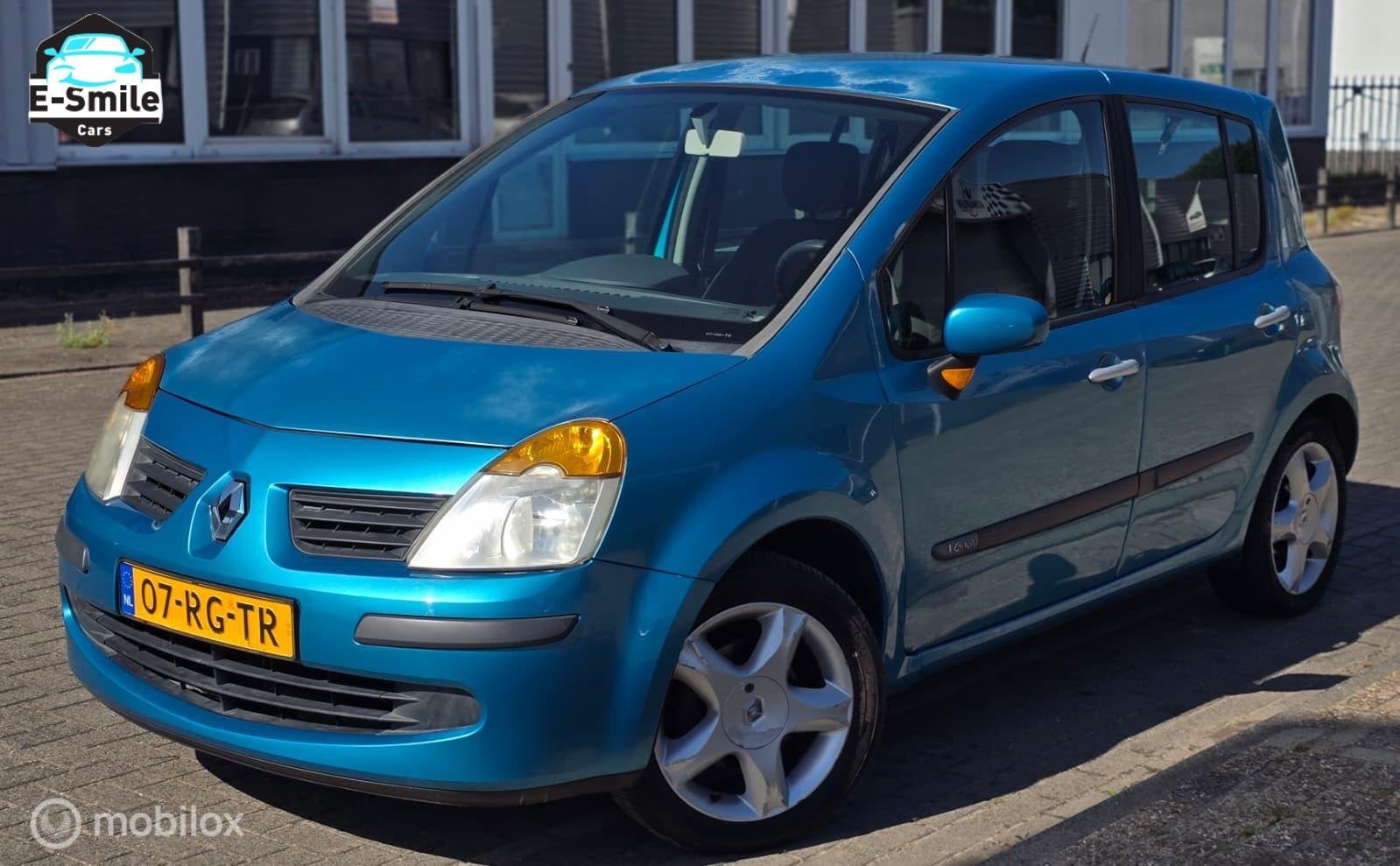 Renault Modus 1.6-16V Expression Luxe/Automaat/APK/Trekhaak/, Auto's, Gebruikt, 4 cilinders, Blauw, Lichtsensor