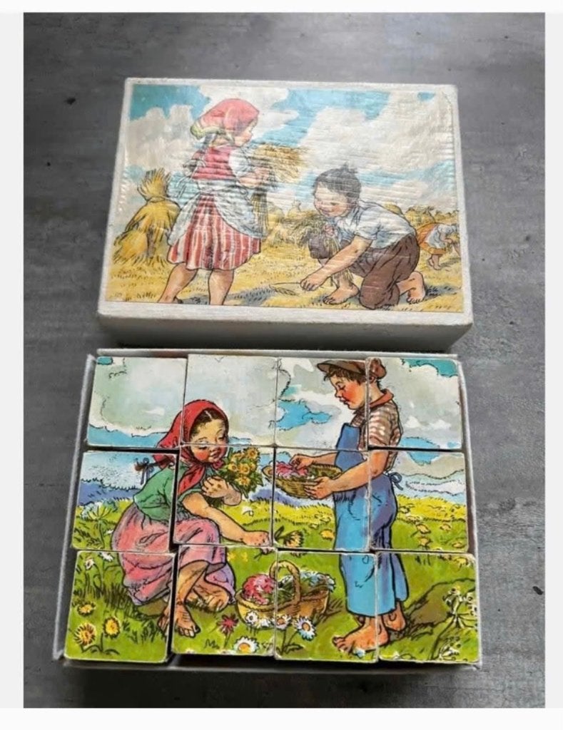 Vintage Blok puzzel jaren ‘60, Ophalen of Verzenden