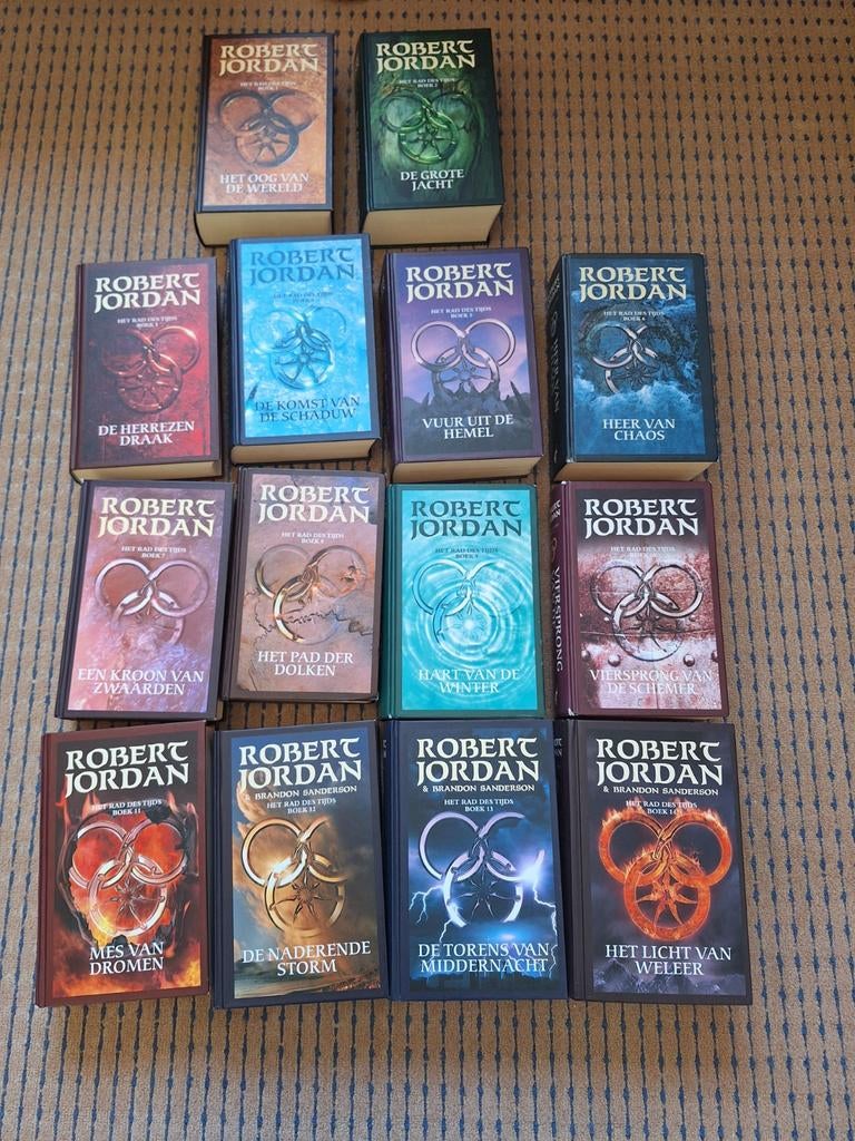 Rad des tijds serie 1 t/m 14 van Robert Jordan, Boeken, Fantasy, Ophalen of Verzenden, Gelezen